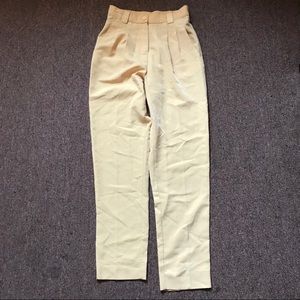 American Apparel Pleated Yellow Slacks XS